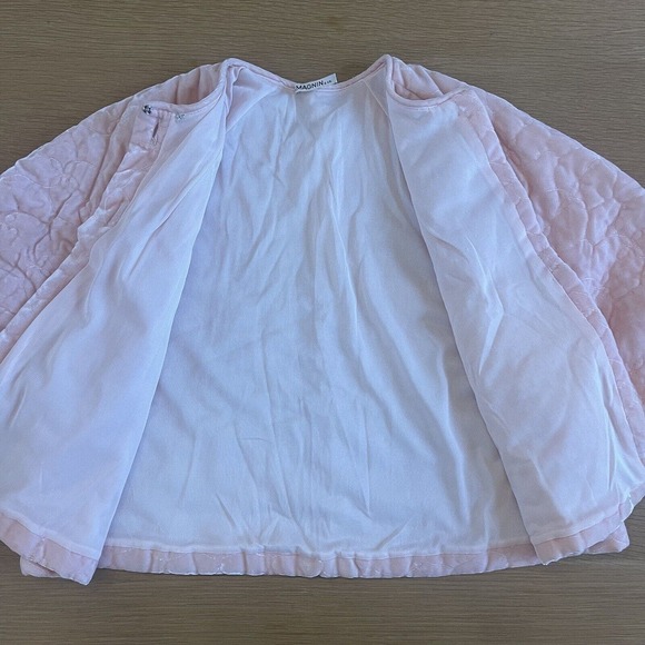 Women's Vintage I. Magnin & Co Size S Velvet Quilted Bed Jacket - Picture 2 of 8